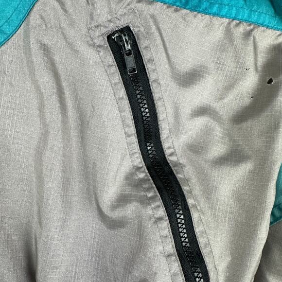 Champion Jacket Mens Large Black Blue Nylon Windbreaker Lined Full Zip Coat - Picture 12 of 13